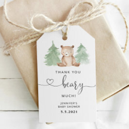 Dank je wel beary veel favor tag cadeaulabel