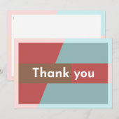 "Dank je wel" Bedankkaart (Voorkant / Achterkant)