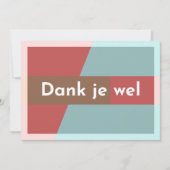 "Dank je wel" Bedankkaart (Voorkant)
