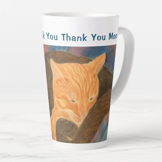 Dank je wel, bedankt mama latte mok (Rechterhoek)