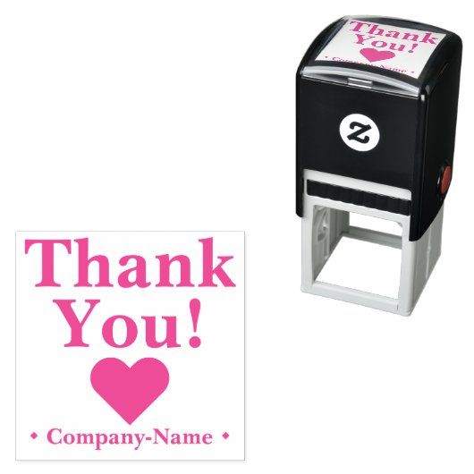 Dank je wel. Bedrijfs Rubberstempel Zelfinktende Stempel (In situ)