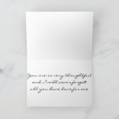 "DANK JE WEL" BÈRE "VRIEND" MET HARTELIJKE BOODSCH BEDANKKAART (Binnen)