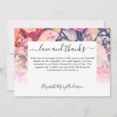 Dank je wel Bereavement Bright Floral Memorial Bedankkaart (Voorkant)