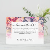 Dank je wel Bereavement Bright Floral Memorial Bedankkaart (Staand voorkant)