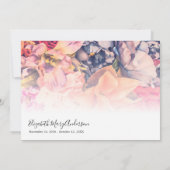 Dank je wel Bereavement Bright Floral Memorial Bedankkaart (Achterkant)