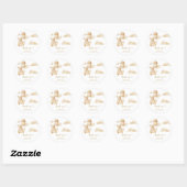 Dank je wel beren veel  ronde sticker (Vel)