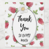 Dank je wel Berry, veel aardbei dank je Wijn Etiket (Enkel label)