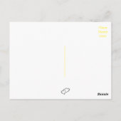 Dank je wel, Black and Yellow Hearts Post Kaart (Achterkant)