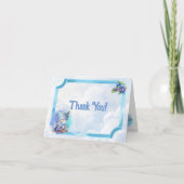 Dank Je Wel Blauwebesjes Kabouter Baby Shower Bedankkaart (Voorkant)