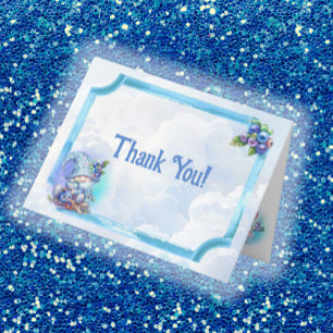 Dank Je Wel Blauwebesjes Kabouter Baby Shower Bedankkaart
