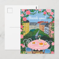 DANK JE WEL Bloemen Terras Theetijd Parijs