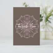Dank je wel Bloemrijke Mandala Boho Roze Kaart (Staand voorkant)