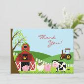 Dank je wel Boerderij Kaart voor Dieren (Staand voorkant)