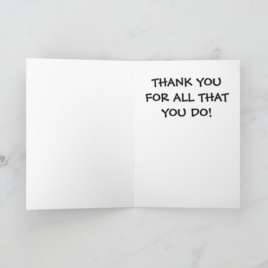 Dank je wel, bokscoach bedankkaart (Binnen)