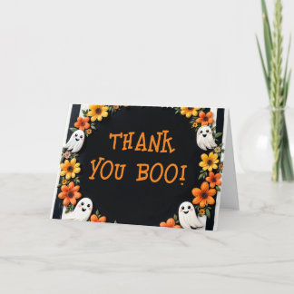 Dank je wel Boo - aangepaste Halloween bedankkaart