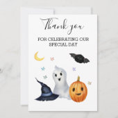 Dank je wel Boo Ghost Baby shower Halloween Bedankkaart (Voorkant)