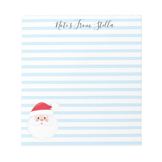 dank je wel , boodschappenlijstje kerstman notitieblok (Voorkant)