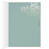Dank je wel  Boom Bladeren Teal of Steen Blauw (Binnen (Rechts))