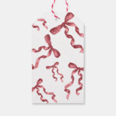 Dank je wel Bourgondië Lint Cadeautag Cadeaulabel (Achterkant)