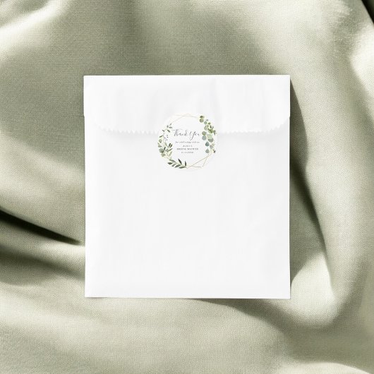 Dank je wel Bruidsboeket Bruidsshower Ronde Sticker