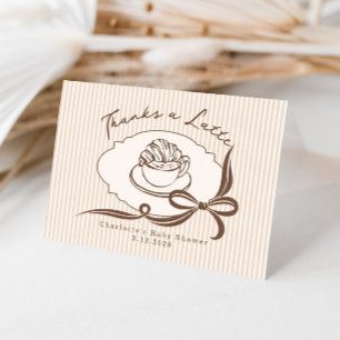 Dank Je Wel Cafe Bebe Koffie Boog Baby Shower Bedankkaart