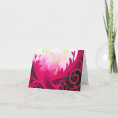 Dank je wel Calla Lily Rasberry met Limoen belletj Bedankkaart (Achterkant)