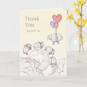 Dank je wel Card, bedankt voor je steun Kaart (Gele Bloem)