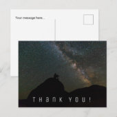 Dank je wel Card. Melkweg nachtelijke hemel. Briefkaart (Voorkant / Achterkant)