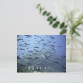 Dank je wel Card. Schaal van vis. Duiken onder wat Briefkaart (Staand voorkant)