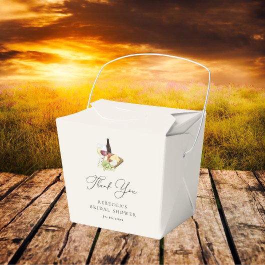 Dank je wel Charcuterie Wijn & Kaas Bruiloft Bedankdoosjes