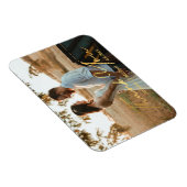 dank je wel , chic gold handschrift bruiloft foto magneet (Rechterzijde)