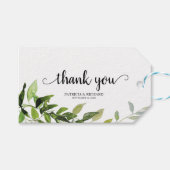 Dank je wel - Chic Greenery Trouwgunstlabels Cadeaulabel (Voorkant (Horizontaal))