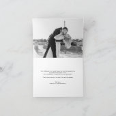 Dank je wel Chic Script Foto Bruiloft Dank je wel Notitiekaartje (Binnen)