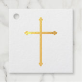 Dank je wel Christening Baptism Cross Bedankjes Labels (Voorkant)