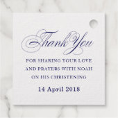 Dank je wel Christening Baptism Cross Bedankjes Labels (Achterkant)