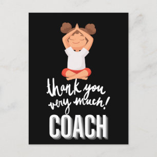Dank je wel coach met yoga namaste briefkaart