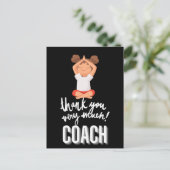 Dank je wel coach met yoga namaste  briefkaart (Staand voorkant)