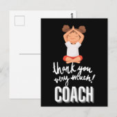 Dank je wel coach met yoga namaste  briefkaart (Voorkant / Achterkant)