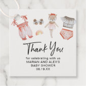 Dank je wel, dames Clothes Favor Bedankjes Labels (Voorkant)