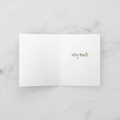 Dank je wel Dank Rode Geranium Tuin Bloem Bedankkaart (Binnen)