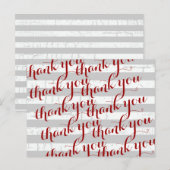 'Dank je wel' dankwoorden Briefkaart (Voorkant / Achterkant)