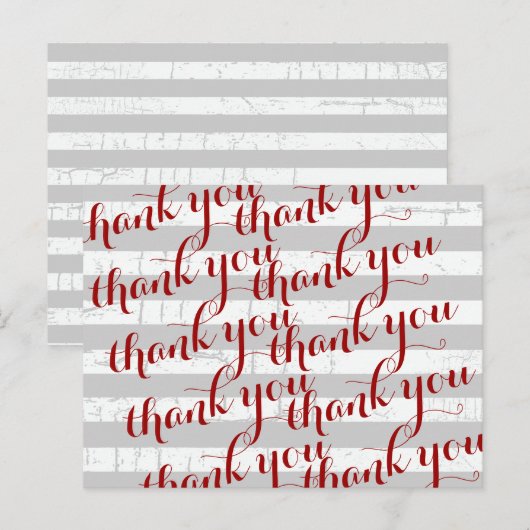 'Dank je wel' dankwoorden Briefkaart (Voorkant / Achterkant)