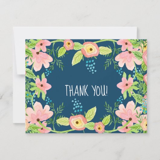 Dank je wel dat je baby Girl Modern Simple Boho Fl Kaart (Voorkant)