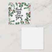 dank je wel dat je me hebt geholpen een Kerstmis t Notitiekaartje (Voorkant / Achterkant)