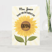 DANK JE WEL dat je me hebt geholpen te groeien JUF Kaart (Voorkant)