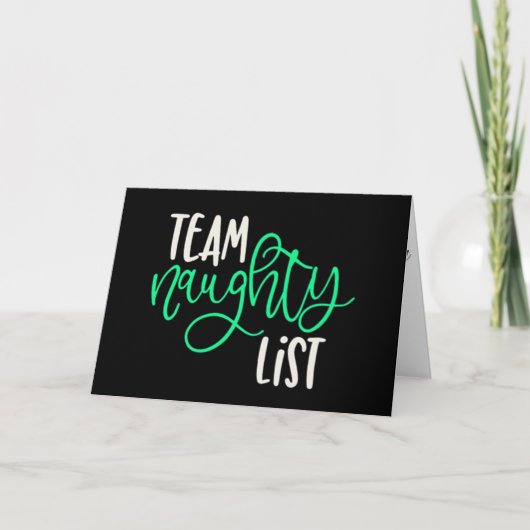 **DANK JE WEL DAT JE OP DE STOUTE LIJST STAAT** FEESTDAGEN KAART (Voorkant)