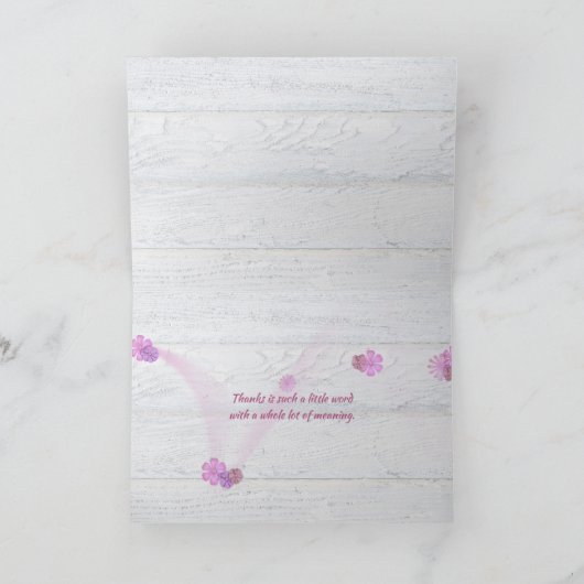 dank je wel , de dag in polka dot ribbon kaart (Binnen)