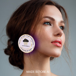 Dank je wel de Paarse glimlach van Chocolate Muffi Ronde Sticker