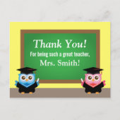 Dank je wel docent, Afstuderen Vaarwel, Schattigee Briefkaart (Voorkant)