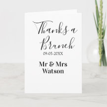 Dank je wel een brunch na de bruiloft naam datum e